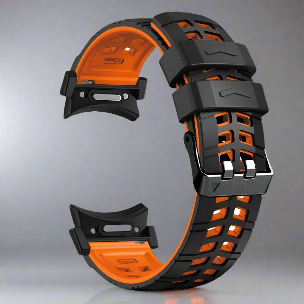 Bracelet de sport en silicone pour montre connectée de 47 mm, noir, orange, gris, rouge, bleu, blanc, vert, réglable et confortable | Sansoti