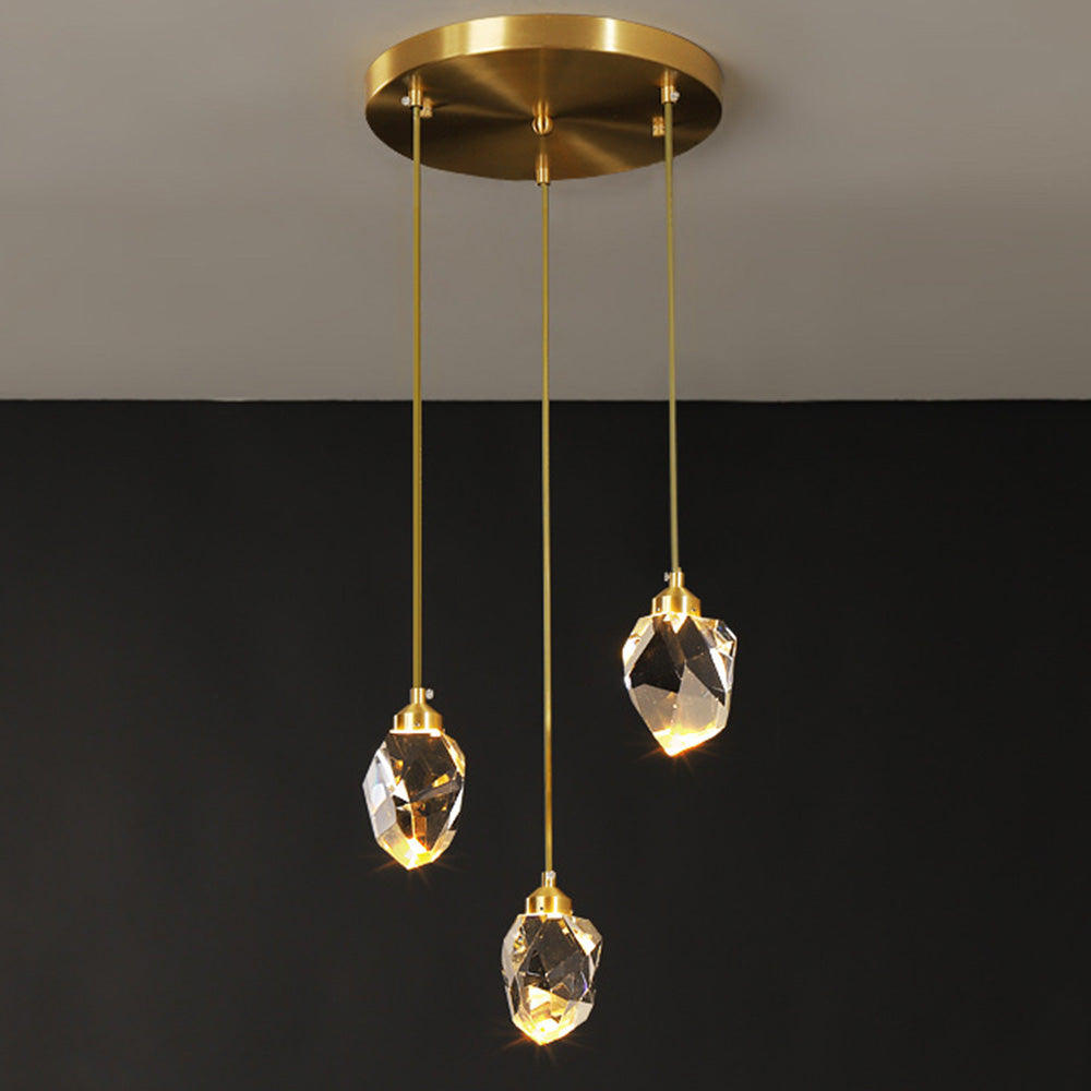 Hanglamp Glas Metaal Goud Verstelbaar Eettafel Woonkamer Keukeneiland Druppelvorm Designlamp Sfeerverlichting | Sansoti