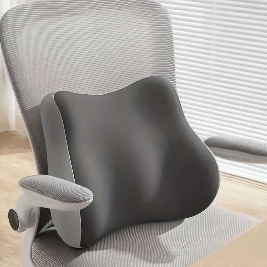 Coussin lombaire portable en mousse à mémoire de forme, soutien ergonomique du dos pour chaise de bureau, voiture, maison et voyage, confort du bas du dos | Sansoti