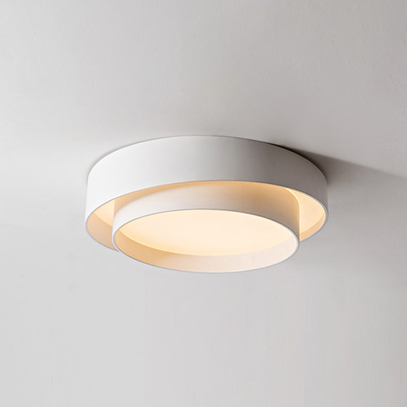 Ronde Plafondlamp Wit Metaal Nordic Stijl LED Plafondverlichting voor Slaapkamer 40cm 50cm 60cm Dimbaar | Sansoti