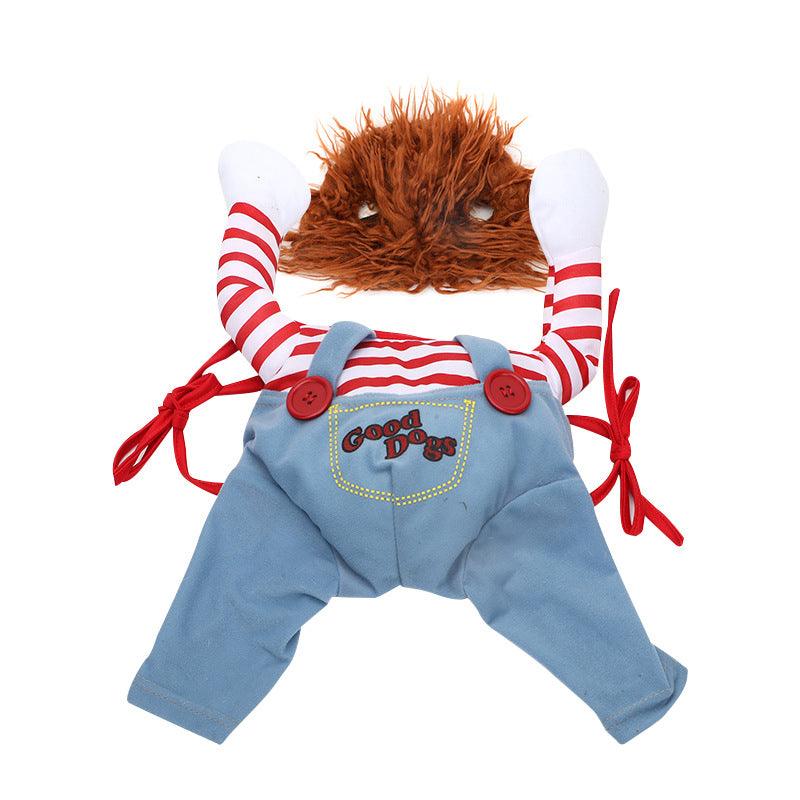 Halloween Hondenkostuum Pop Horror Thema Verkleedkleding Huisdier Polyester Rood Verstelbaar Feestelijke Outfit | Sansoti
