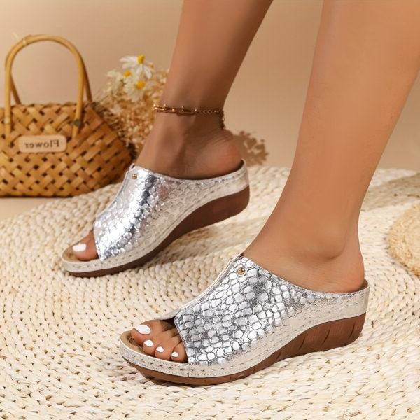 Sandales orthopédiques pour femmes avec soutien de la voûte plantaire et amorti, pour une bonne posture, confort estival et promenade | Sansoti