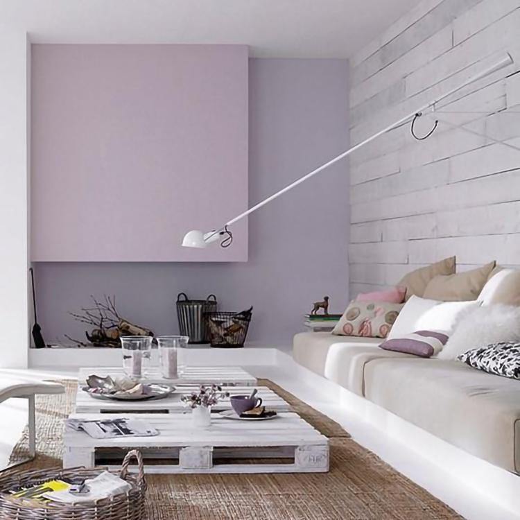 Applique murale industrielle à bras réglable en métal 135-205cm noir blanc éclairage directionnel E27 chambre salon | Sansoti