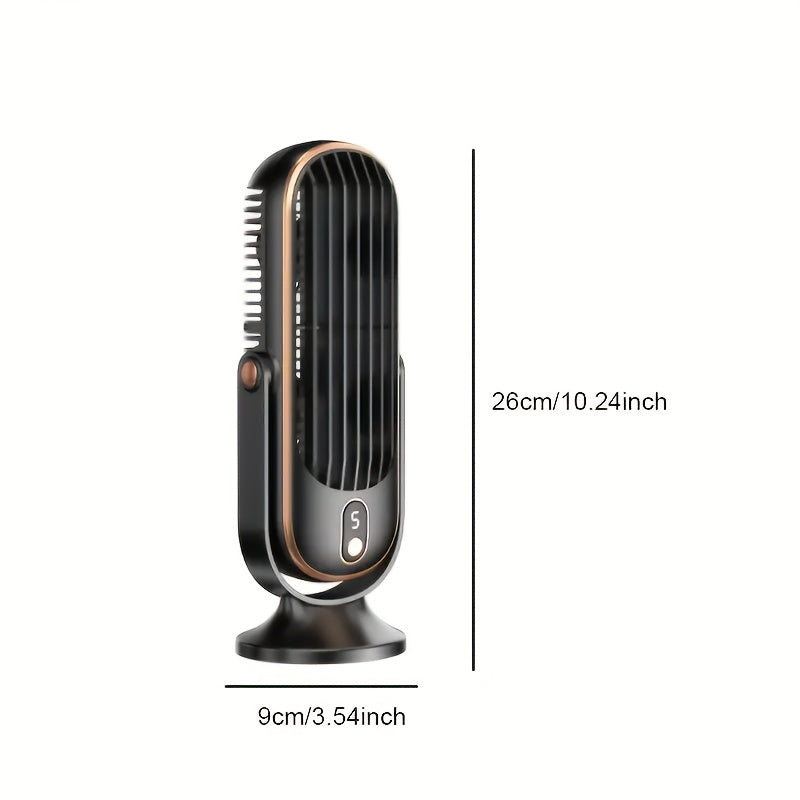 Draagbare Ventilator met 720° Rotatie Oplaadbaar - Stille USB Tafelventilator voor Bureau Thuis Kantoor | Sansoti