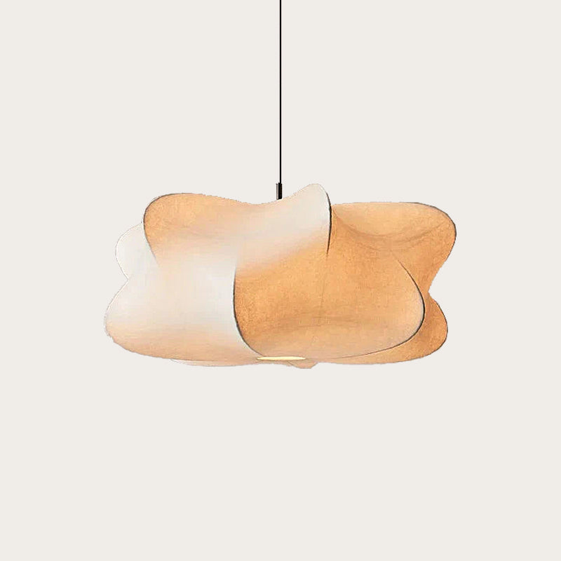 Silk Pendant Lamp – Japanese Style – Light Pink or White – Warm White Light – Living Room & Bedroom – Modern Pendant Lighting with Natural Look | Sansoti