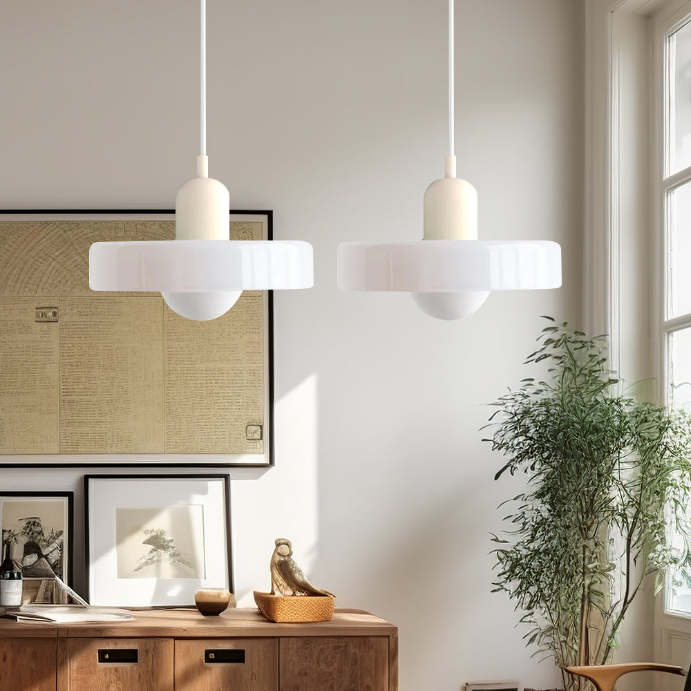 Luccon Doppelte Hängeleuchte Glas G9 35 cm Modern Esstisch Wohnzimmer Design Beleuchtung | Restfield