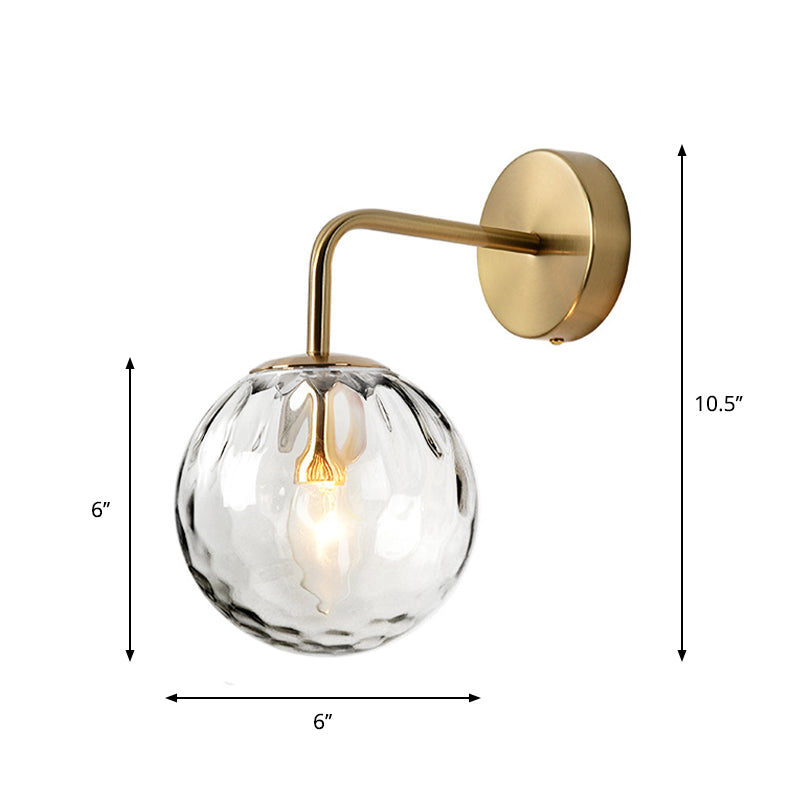 Glazen Wandlamp met Geribbeld Glas en Gouden Armatuur – Minimalistische Verlichting voor Woonkamer en Gang | Sansoti