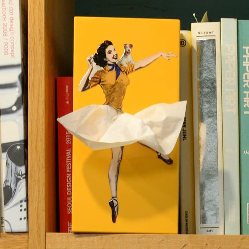Vintage Tissue-Box met Retro-Patroon – Elegante Zakdoekenhouder voor Badkamer Woonkamer Slaapkamer Kantoor – Decoratief Kunsthars Tissuedispenser | Sansoti