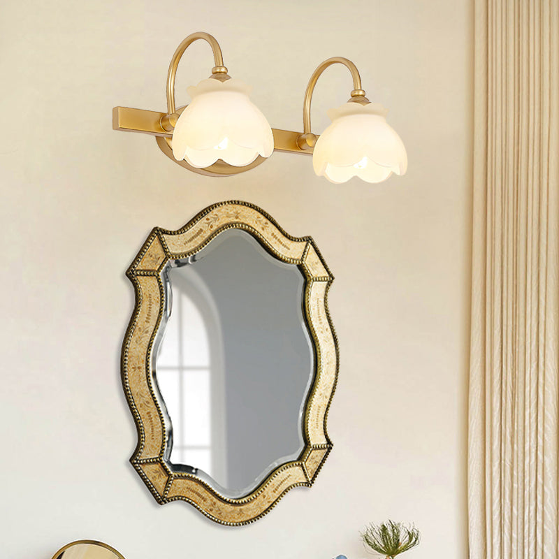 Traditionele Wandlamp Badkamerspiegel Verlichting LED Messing 2/3/4 Lichtpunten | Sansoti