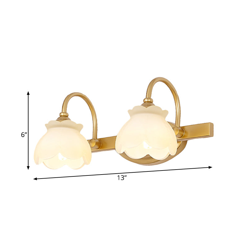 Traditionele Wandlamp Badkamerspiegel Verlichting LED Messing 2/3/4 Lichtpunten | Sansoti