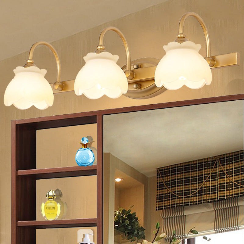 Traditionele Wandlamp Badkamerspiegel Verlichting LED Messing 2/3/4 Lichtpunten | Sansoti
