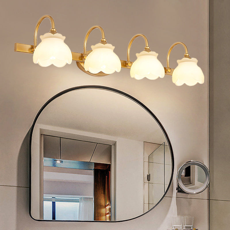 Traditionele Wandlamp Badkamerspiegel Verlichting LED Messing 2/3/4 Lichtpunten | Sansoti