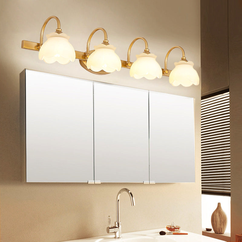 Traditionele Wandlamp Badkamerspiegel Verlichting LED Messing 2/3/4 Lichtpunten | Sansoti