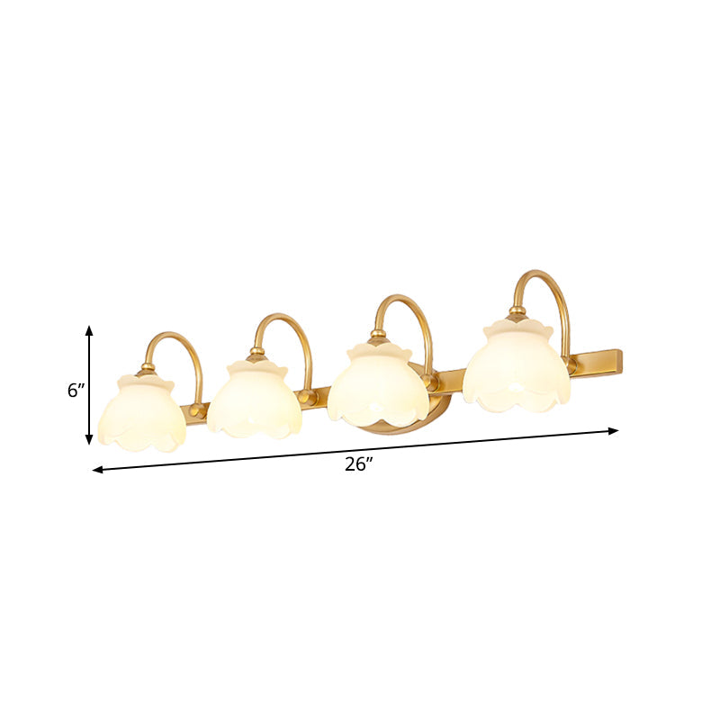 Traditionele Wandlamp Badkamerspiegel Verlichting LED Messing 2/3/4 Lichtpunten | Sansoti