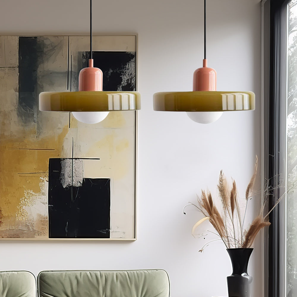 Luccon Doppelte Hängeleuchte Glas G9 35 cm Modern Esstisch Wohnzimmer Design Beleuchtung | Restfield