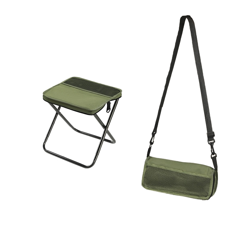 Opvouwbare Campingkruk met Rugsteun en Draagtas – Draagbaar Outdoor Zitmeubel voor Vissen, Wandelen en Picknick | Sansoti