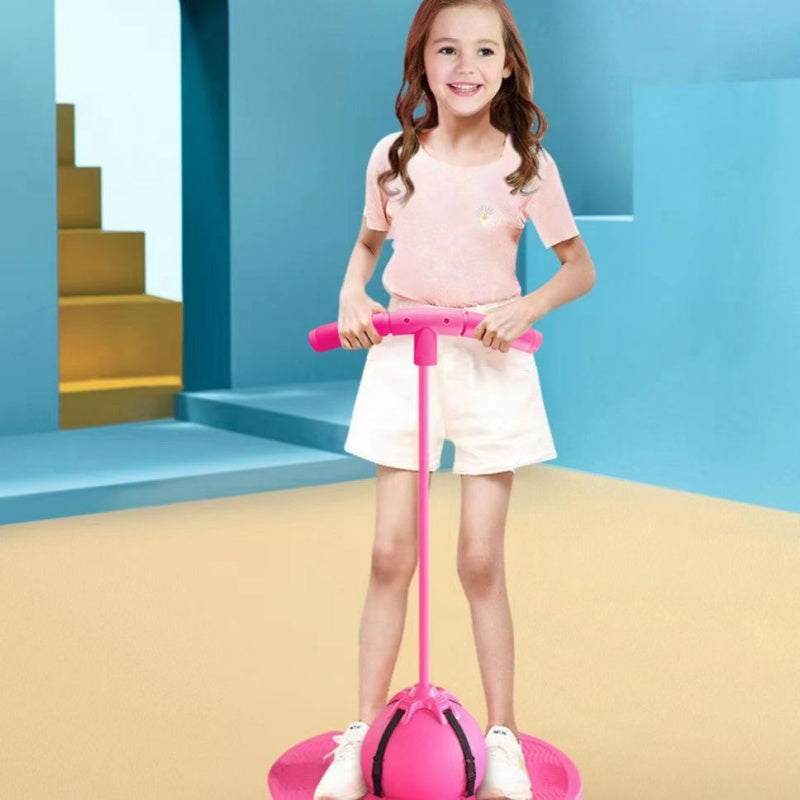 Balansbal met Handvatten voor Kinderen en Volwassenen - Springbal met Antislip Platform voor Coördinatieoefeningen en Evenwichtstraining | Sansoti