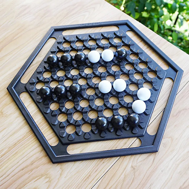 Strategic Marble Game for Two Players – Classic Board Game with Concentration Training and Logical Thinking | Sansoti