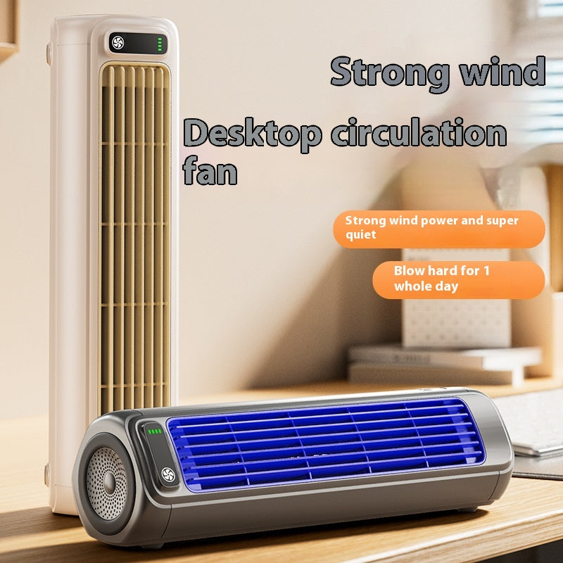 Torenventilator Bladloos USB Modern Grijs Stil Design Compacte Koeling 3 Standen Bureau Thuis Kantoor | Sansoti