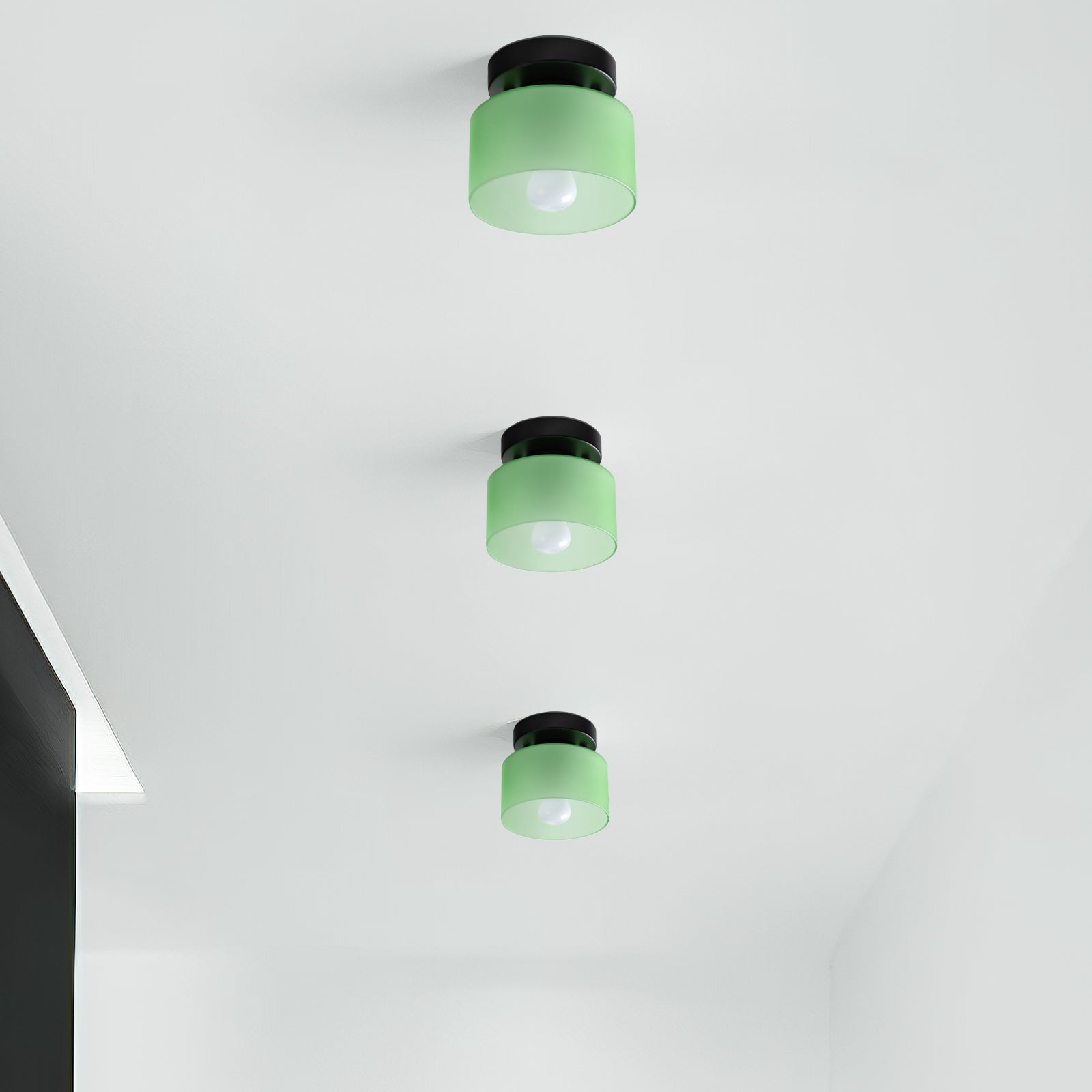 Deckenleuchte Glas Retro E27/E26 Bernstein Küche Flur Wohnzimmer Rundes Design Stimmungslicht Vintage Stil | Restfield