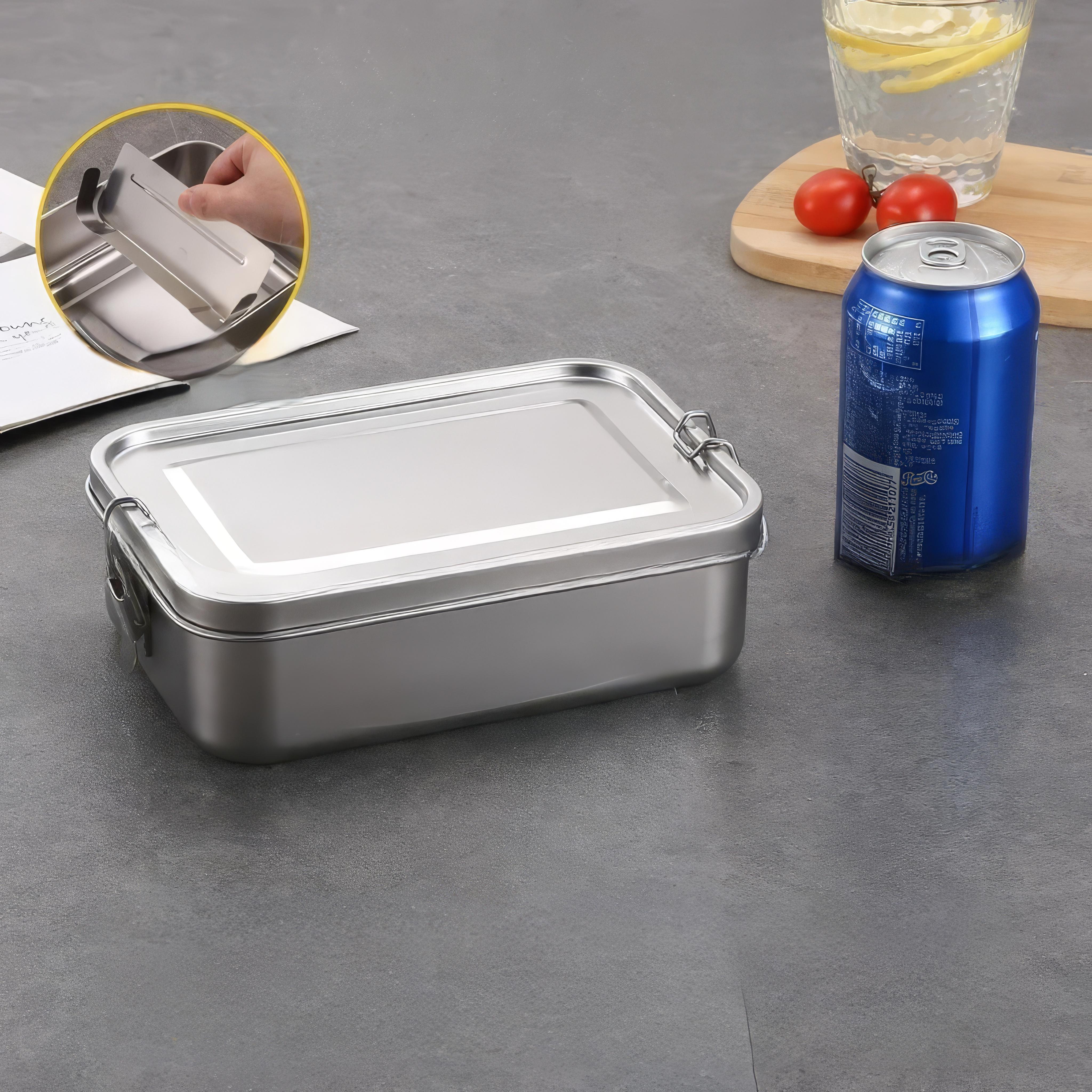 Roestvrijstalen Lunchboxen Set Duurzame Voedselopslag 3-Delig Vakjessysteem voor Lunch Onderweg | Sansoti