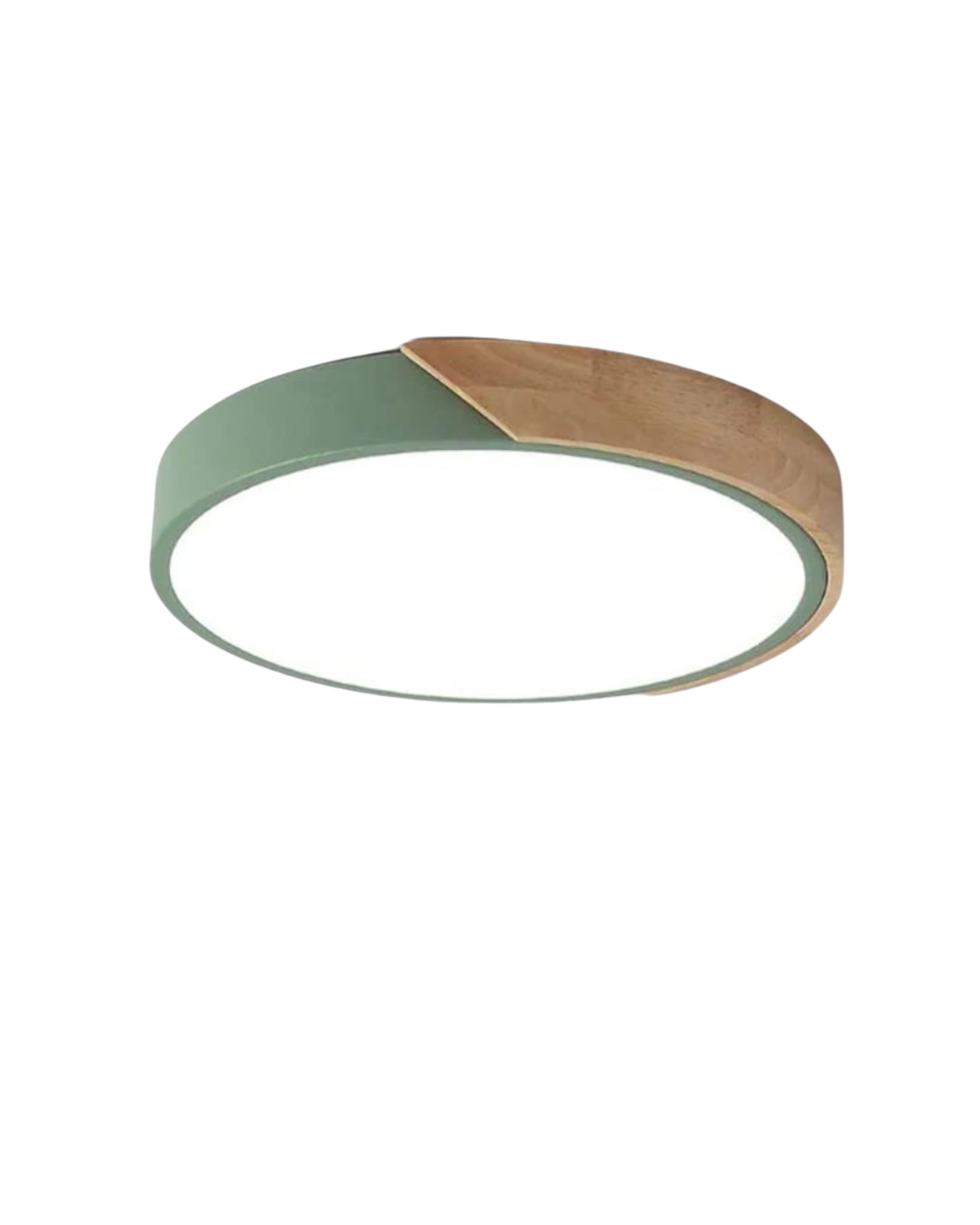 Moderne runde Deckenleuchte mit Holz-Akzent und LED-Beleuchtung – minimalistische Designlampe in 23 30 40 50 und 60 cm | Restfield
