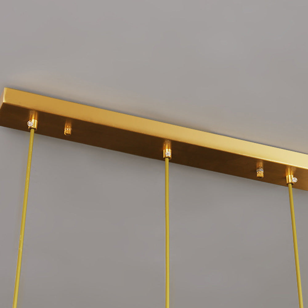 Hanglamp Glas Metaal Goud Verstelbaar Eettafel Woonkamer Keukeneiland Druppelvorm Designlamp Sfeerverlichting | Sansoti