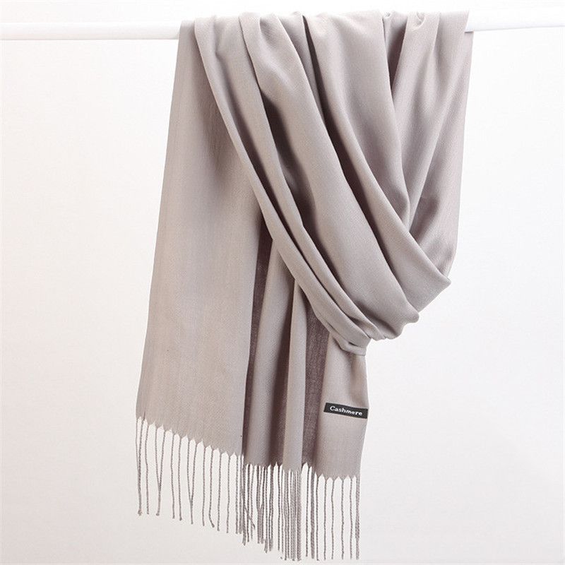 Extra langer Kaschmir-Damenschal, einfarbiger Winterschal, weich, warm und elegant, Accessoire für Herbst und Winter, 10 Farben | Sansoti