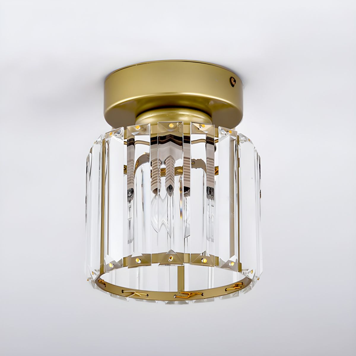 Deckenleuchte Kristall Schwarz Silber Gold E27 Aufbau Modern Flur Wohnzimmer | Restfield
