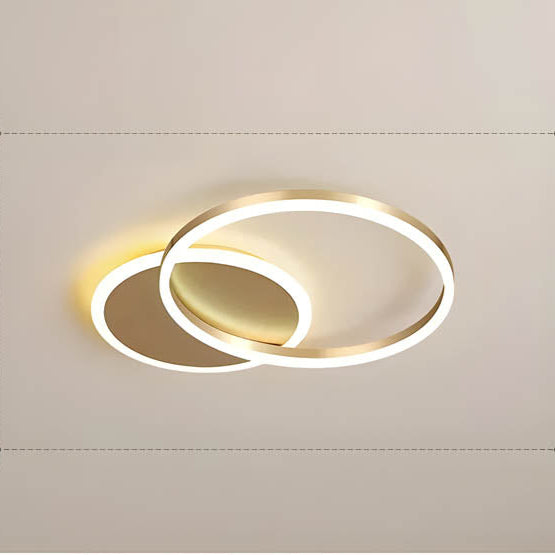 Moderne Deckenleuchte LED Aluminium Schwarz Wohnzimmer Schlafzimmer Design Beleuchtung Ringe minimalistisch | Restfield
