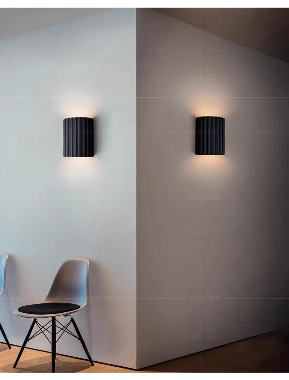 Plastic Wall Lamp with Artistic Design Warm & Cool Light LED Lighting Fixture for Modern Interior | Sansoti