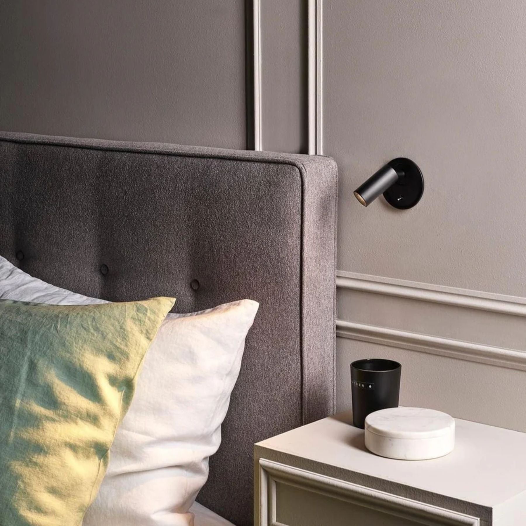 Lune Lampe de Lecture Applique LED Réglable Noir Chambre Lampe de Lecture Moderne Éclairage Lampe Murale de Lit Dimmable Lumière Orientable | Restfield