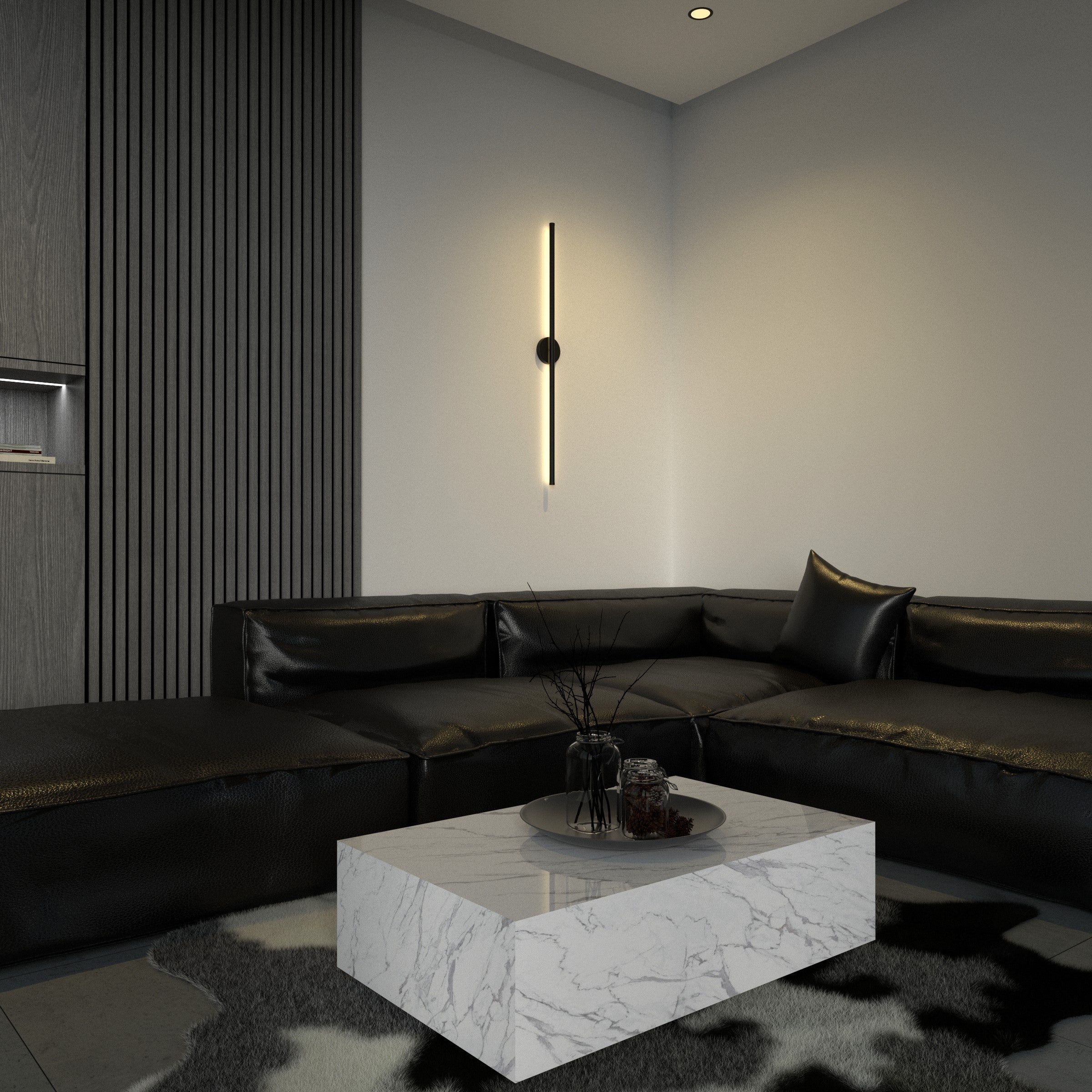 Moderne minimalistische runde Wandleuchte mit integrierter LED-Beleuchtung | Restfield