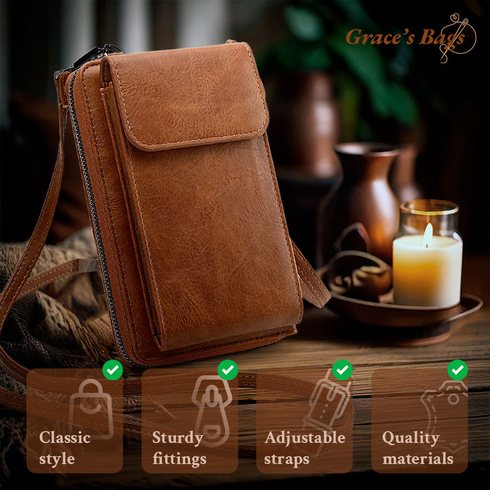 Compacte Leren Schoudertas Dames Crossbody Minimalistische Handtas Verstelbare Draagband Dagelijks Gebruik | Sansoti