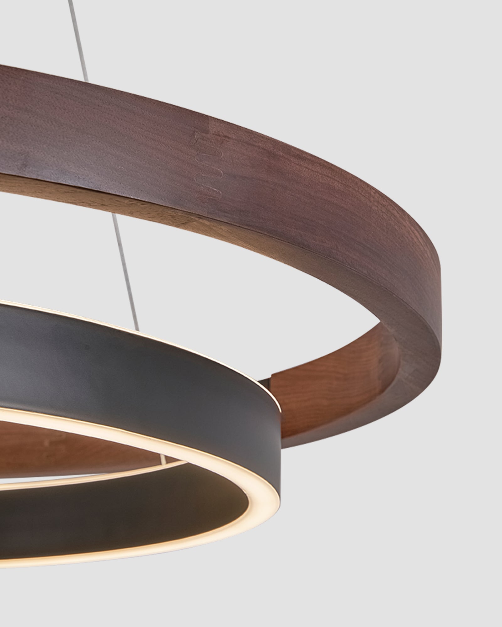 Holz-Ring-Kronleuchter LED Eingebaut Warmweiß Dimmbar Esszimmer Wohnzimmer Deckenlampe Modern Bauernhaus | Restfield