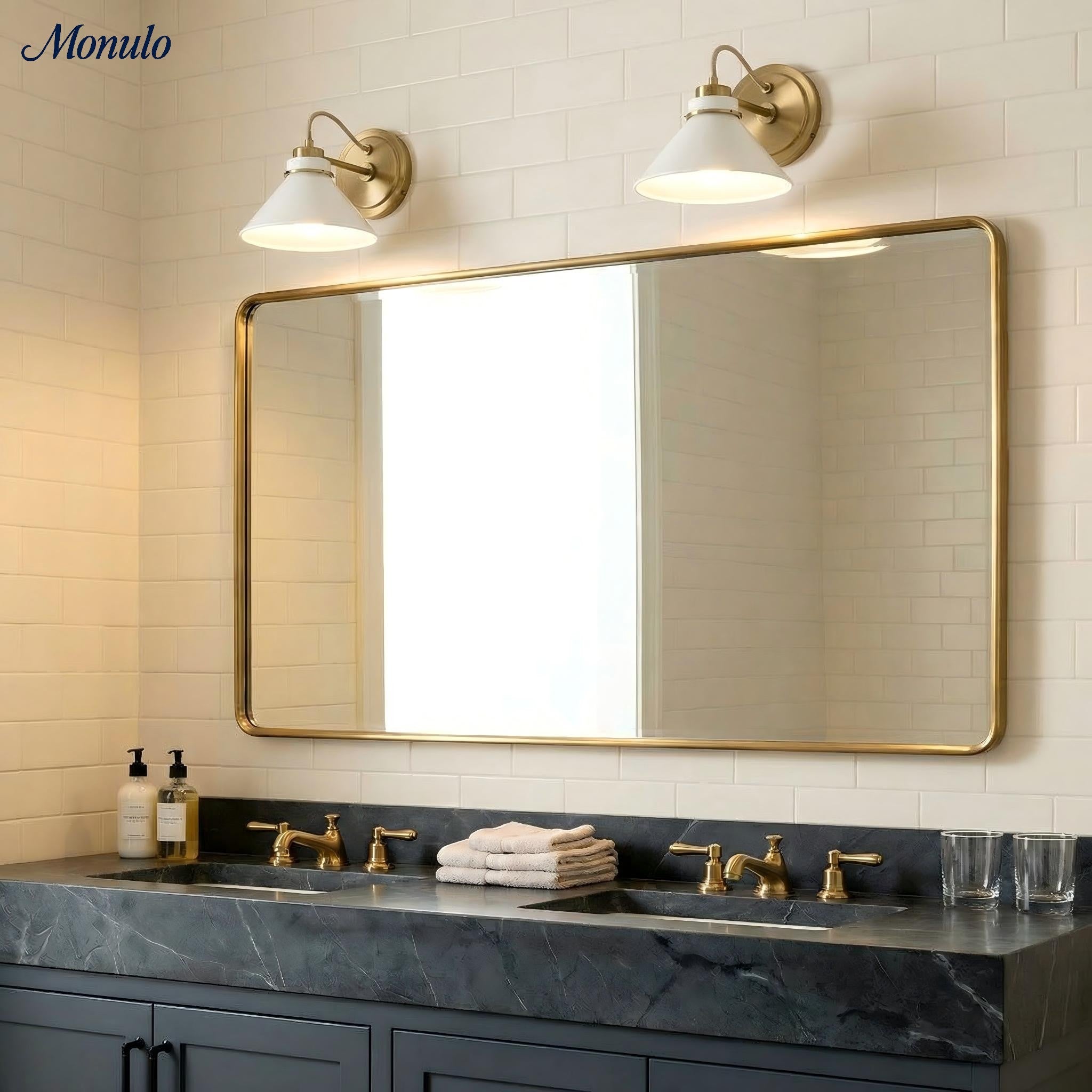 Globe Wandlamp met Gebogen Arm – Moderne Industriële Verlichting voor Badkamer, Slaapkamer en Gang | Sansoti