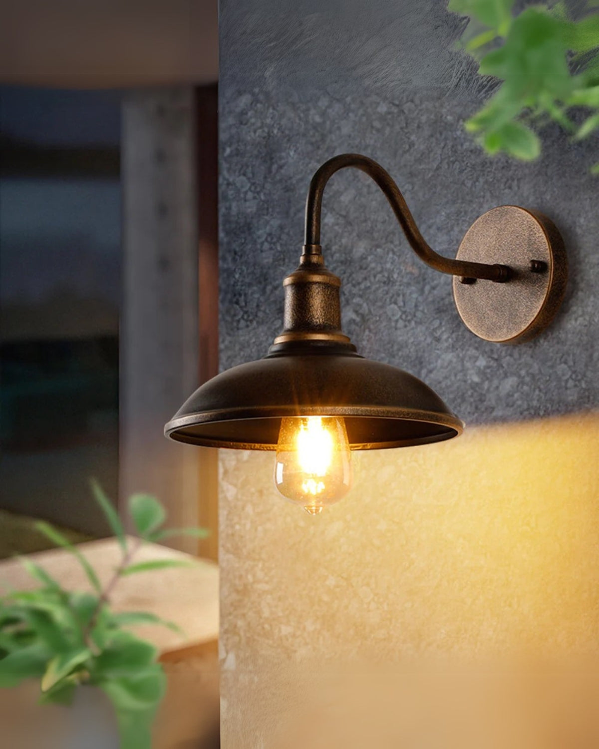 Vierkante Buitenlamp met Minimalistisch Frame Zwart Bruin Zilver 24x23cm 29x23cm Tuinverlichting Wandlamp Buiten Moderne Buitenlamp Terrasverlichting | Sansoti