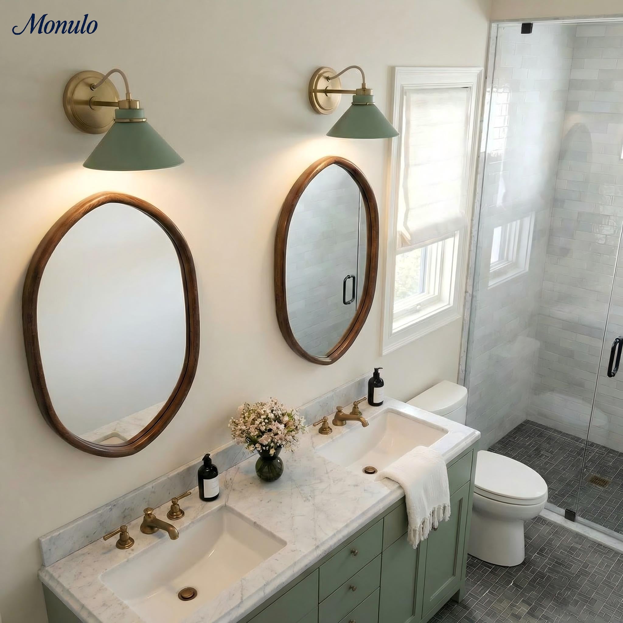 Globe Wandlamp met Gebogen Arm – Moderne Industriële Verlichting voor Badkamer, Slaapkamer en Gang | Sansoti
