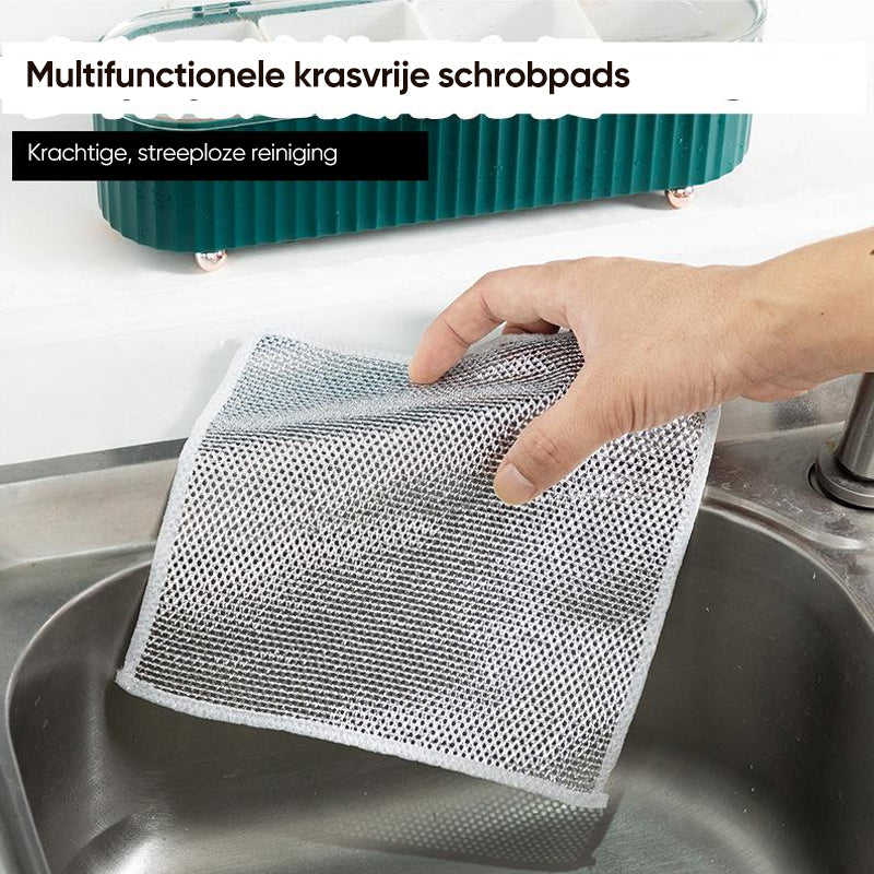 Draadafwasdoek Metaal – Krasvrij Schoonmaken van Pannen, Fornuis & Servies | Herbruikbaar & Duurzaam | Sansoti