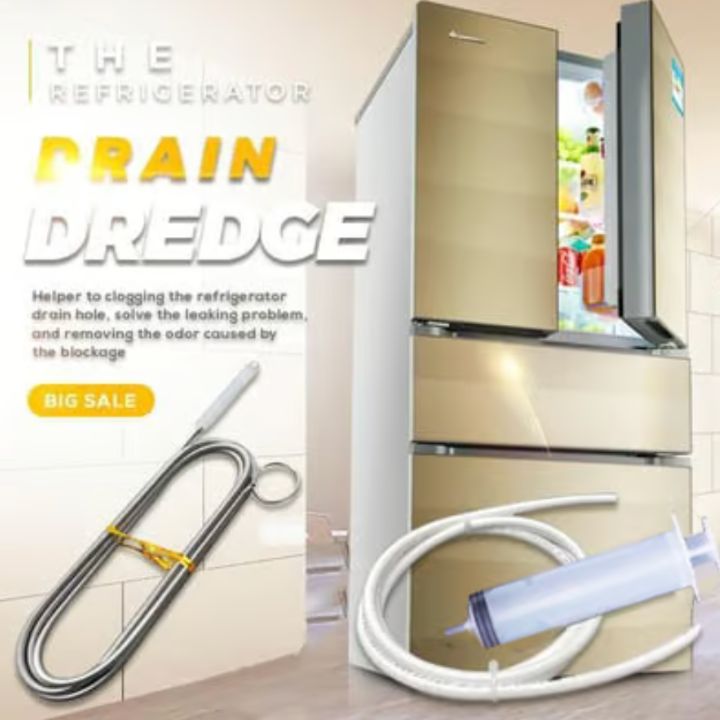 Kühlschrank-Abflussbürsten-Set 15 cm mit Sprühfunktion Flexibler Reiniger für Abflussrohre in Küche und Bad | Sansoti