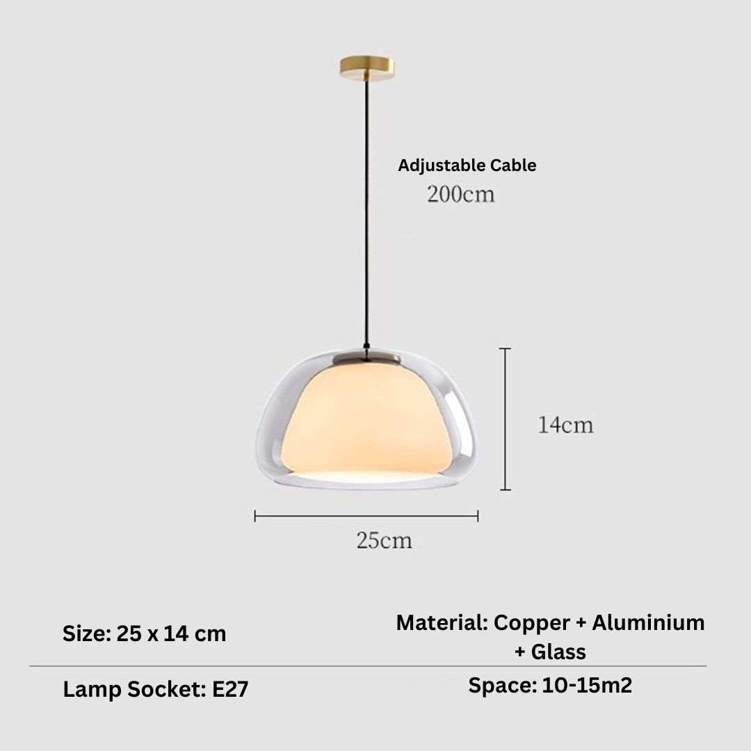 Globe Hanglamp met Gerookte Glazen Bol – Gouden, Zwarte of Transparante Afwerking | Scandinavisch Design | Sansoti