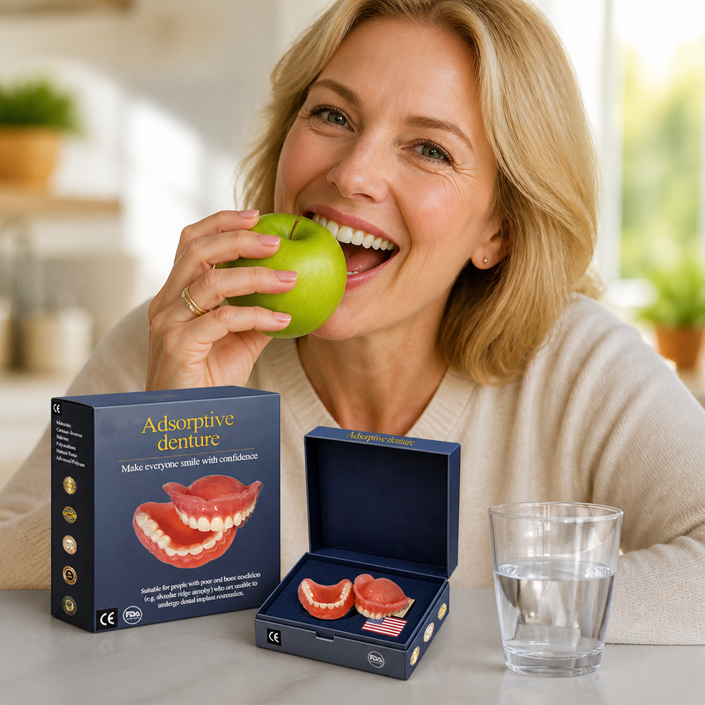 Prothèse dentaire sur mesure avec ajustement intelligent et maintien de 12 heures - Un sourire naturel pour un confort au quotidien | Sansoti