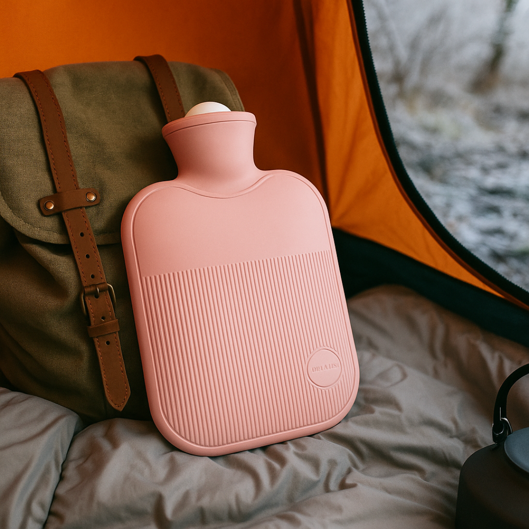 Hot Water Bottle 2000ml Leak-Proof with Soft Fleece Cover for Cold Feet Hands and Back Winter Warmth Comfort | Sansoti