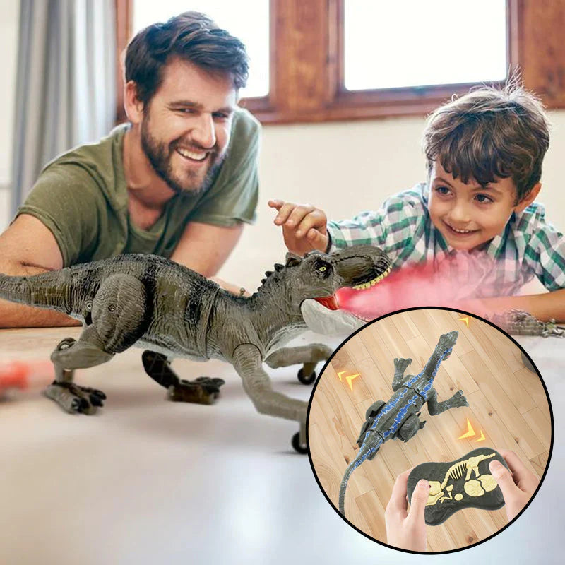 Bestuurbare Prehistorische Speeldino met Mistfunctie – Bewegende Robot Dino voor Kinderen – Oplaadbaar met Afstandsbediening – Dinosaurus Speelgoed met Geluid en Lichteffecten | Sansoti