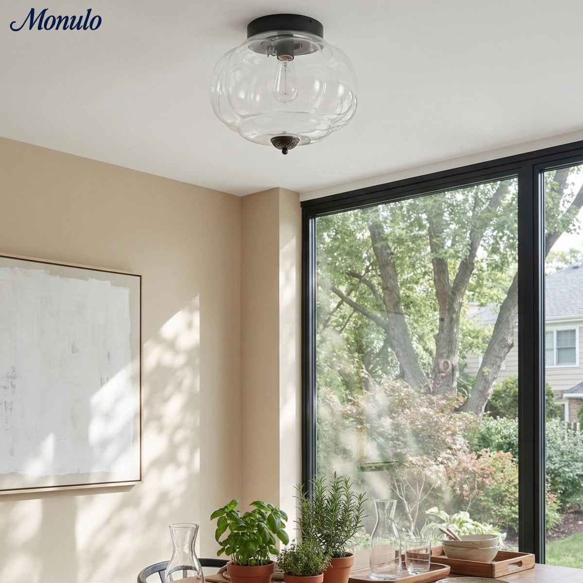 Plafondlamp Melkglas Glazen Kap Moderne Verlichting Scandinavische Stijl Woonkamer Eetkamer Slaapkamer Flush Mount | Sansoti
