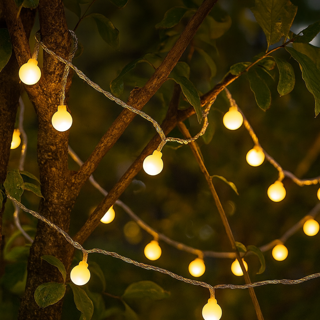 Sfeerverlichting met 20 LED-lampjes warm wit voor binnen en buiten decoratie feestverlichting 3 meter | Sansoti