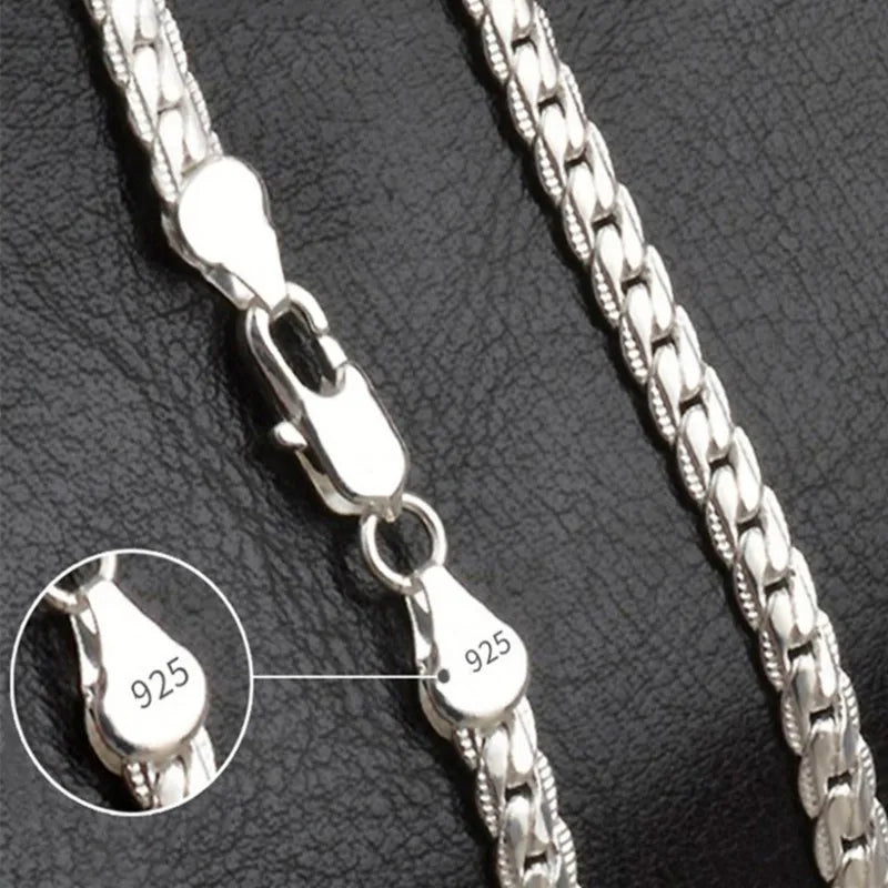 Elegante Sterling Zilveren Schakelketting 925 – Minimalistisch Sieraad voor Dagelijks Gebruik en Feestelijke Gelegenheden | Sansoti