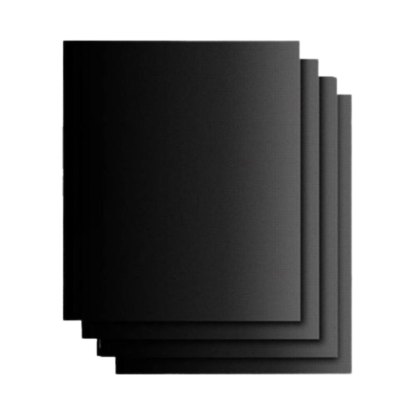 Wiederverwendbare BBQ-Matte, 33 cm, hitzebeständige Antihaft-Grillmatte für Grill, Ofen, Küche und Außenbereich, schwarz | Sansoti