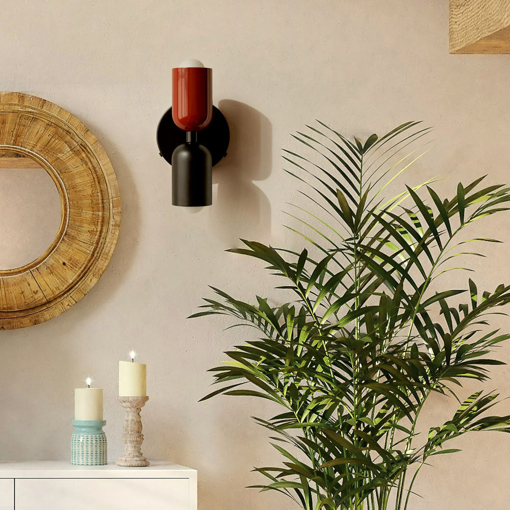 Louvel Wandleuchte Glas Doppellichtpunkt Grün Wandbeleuchtung Wohnzimmer Schlafzimmer modernes Design Up Down Beleuchtung kompakt 12 cm | Restfield