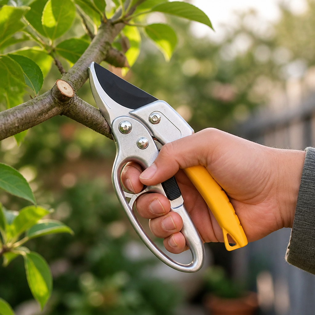 Sécateur de jardin à mécanisme de coupe à cliquet, acier SK5, poignée ergonomique, pour tailler les branches, démultiplication de la force | Sansoti
